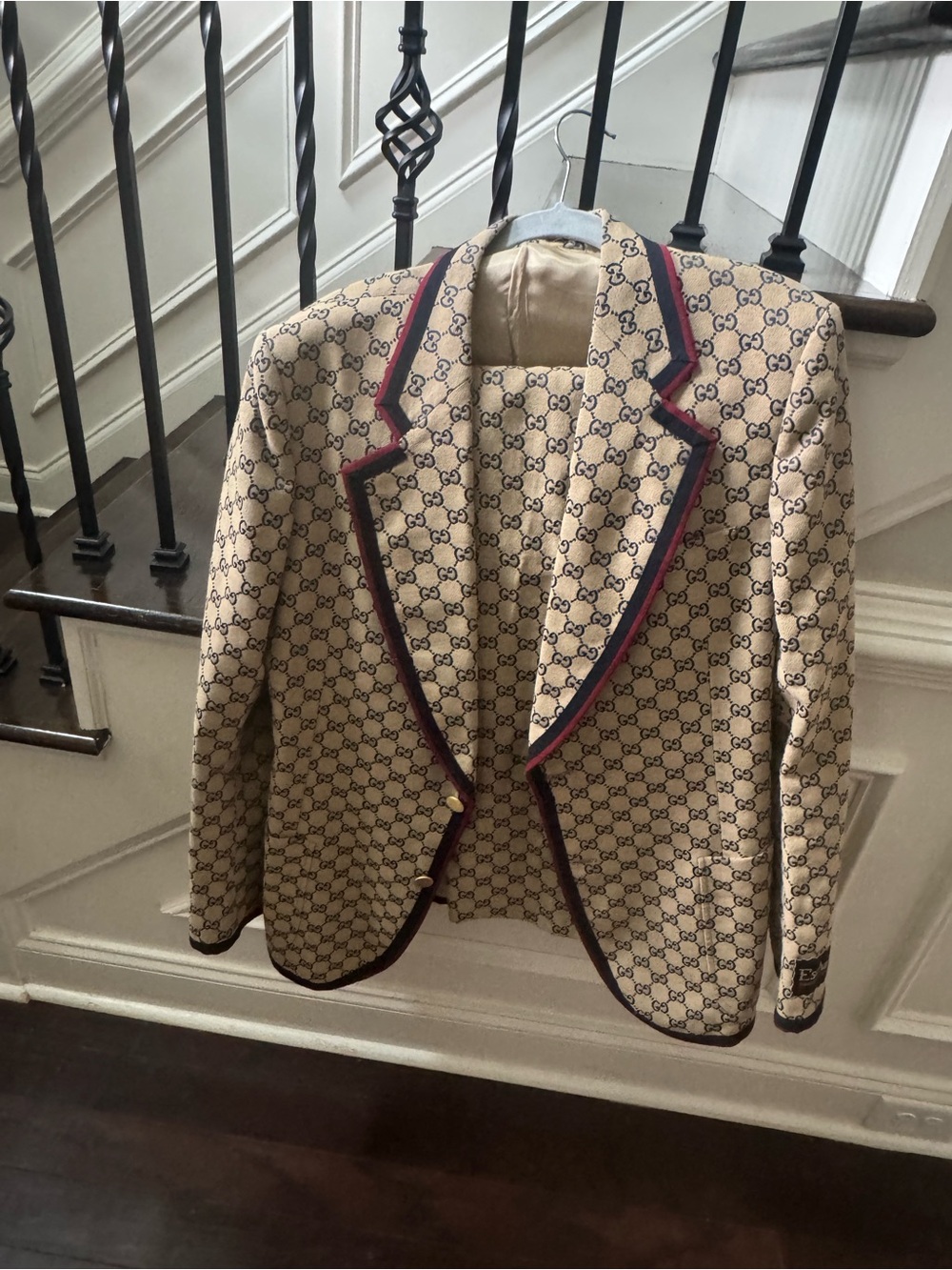 Authentic Gucci Paste Blue 2 piece Suit